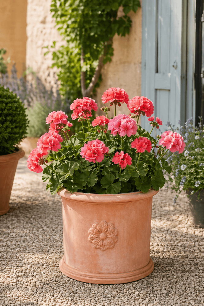 Pot de fleurs en terre cuite d’Impruneta - Cilindro 3 rose